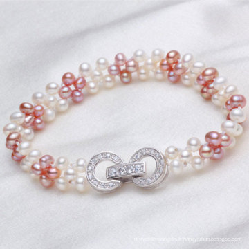 Lovely Bracelet en perle d&#39;eau douce authentique (E150034)
